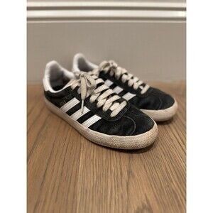 Adidas Suede Gazelle Black Retro Vintage Look Kids Youth US 4